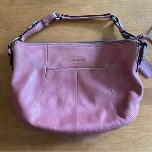 Coach Real Leather Pink Shoulder Bag